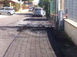 Il luogo in cui era parcheggiata l'auto