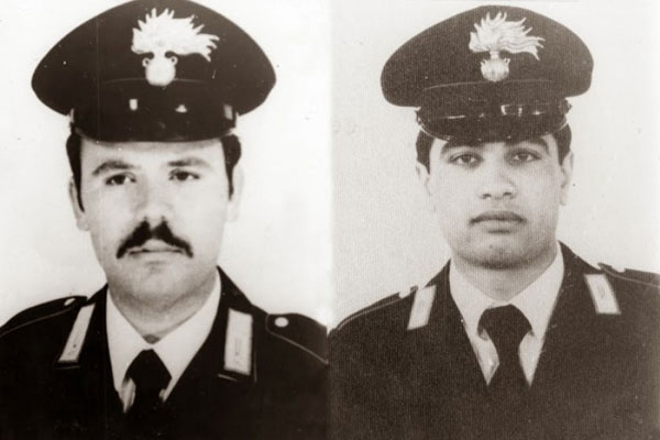 I carabinieri hanno ricordato i loro commilitoni, gli appuntati scelti Antonino Fava e Vincenzo Garofalo