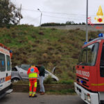 Catanzaro: auto si ribalta in via Izzi De Falenta zona sud, tre feriti
