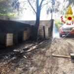 Catanzaro: a fuoco struttura in legno Località Campanella