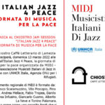 Lamezia, domenica al Chiostro "Italian jazz 4 peace": giornata di musica per la pace