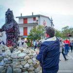 Acri: svelato il nettuno in piazza Matteotti