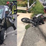 Scontro tra due auto e una moto su SS 106 a Simeri, feriti