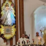 Vescovo Parisi celebra festa della Divina Misericordia nel Santuario San Giovanni Paolo II a Cardolo
