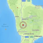 Terremoto, nel Cosentino scossa di magnitudo 3.1